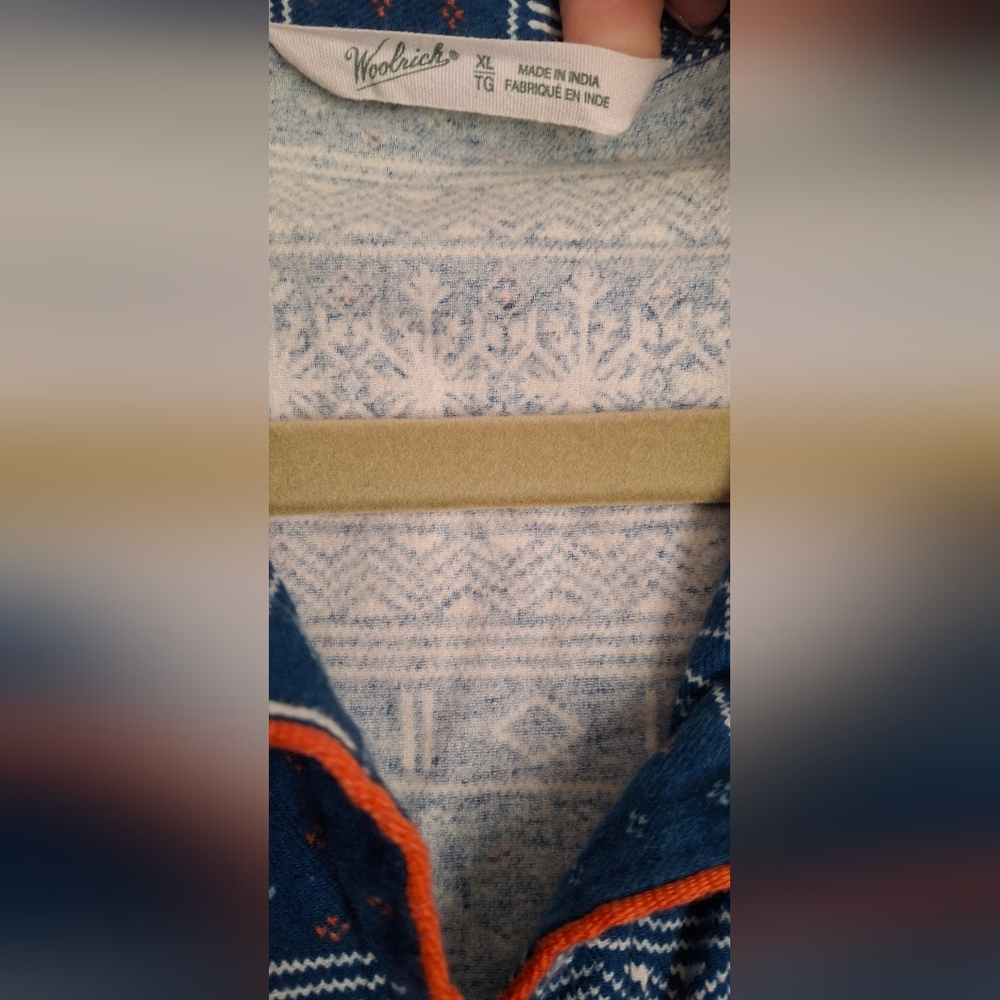 Woolrich Snow Blue Patterned Women's Pajama Set Sz XL Winter Longwear Xmas Basic - Picture 4 of 14